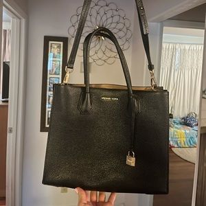 Michael Kors black tote bag